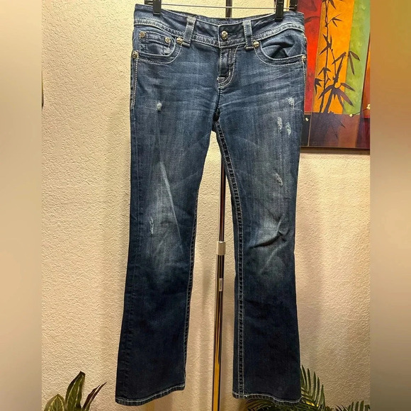 Miss Me distressed bootcut jeans size 29 - Picture 1 of 13